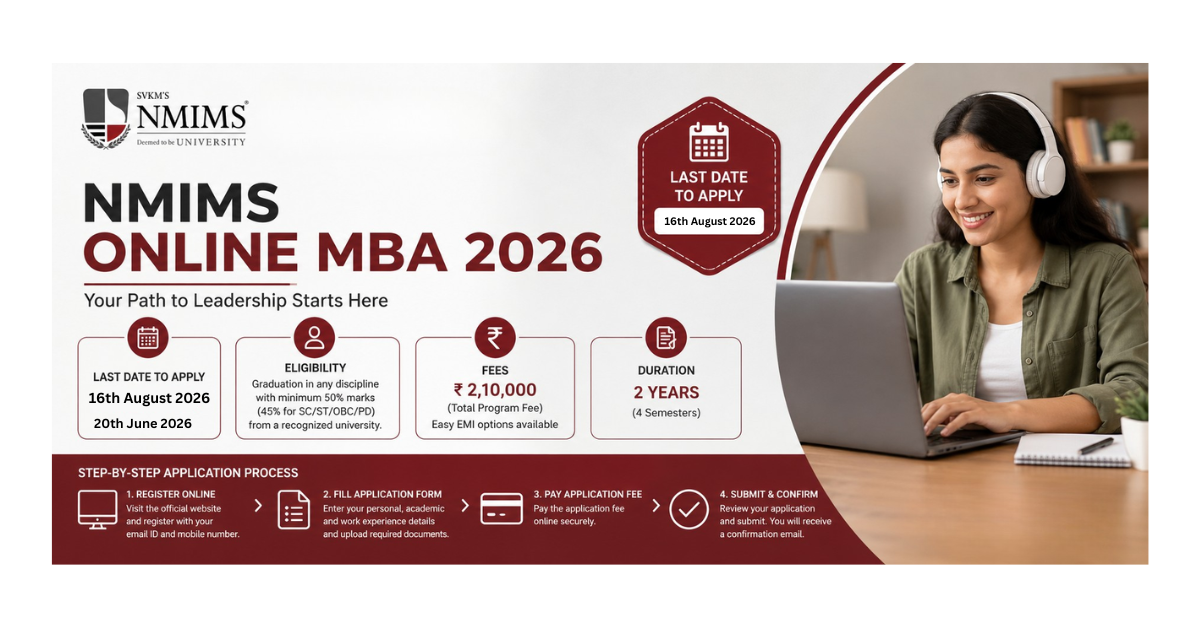NMIMS Online MBA 2026: Last Date to Apply, Eligibility, Fees and Step-by-Step Application Process